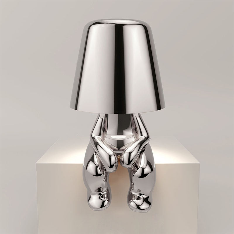 "Modern wireless lamp with rechargeable battery, warm glow, sleek design, ideal for home decor, available in various colors."