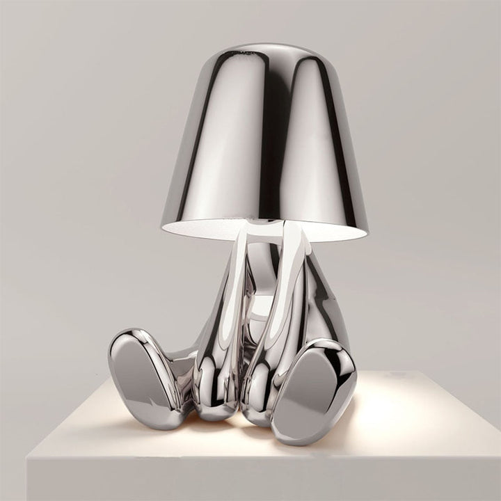 "Modern wireless lamp with rechargeable battery, warm glow, sleek design, ideal for home decor, available in various colors."
