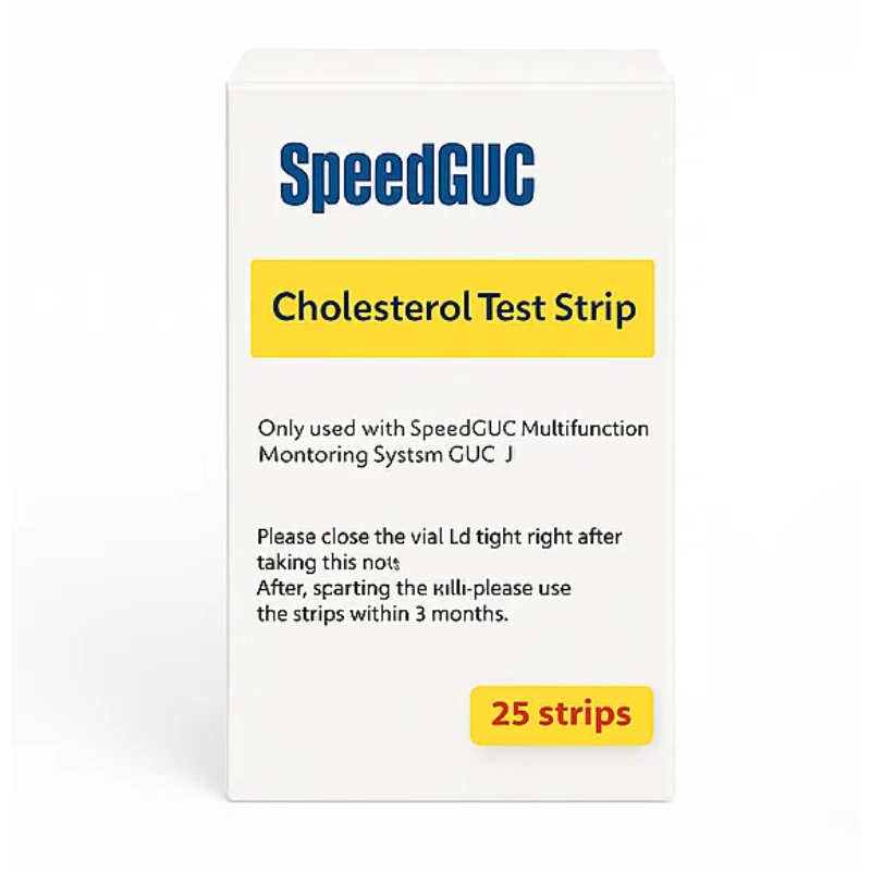 "Multifunction monitor test strips and lancets kit with clear packaging for accurate health tracking of glucose, cholesterol,