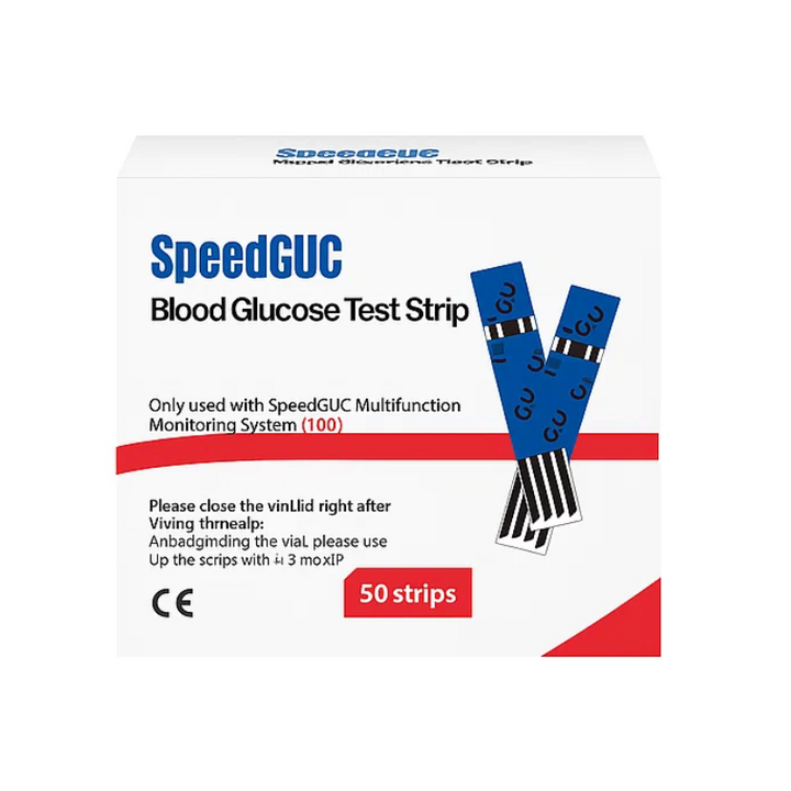 "Multifunction monitor test strips and lancets kit with clear packaging for accurate health tracking of glucose, cholesterol,