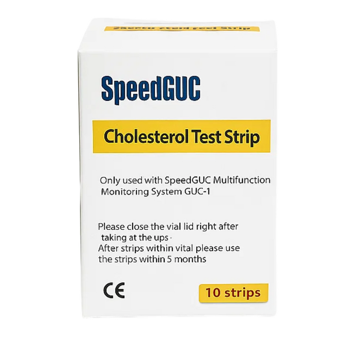 "Multifunction monitor test strips and lancets kit with clear packaging for accurate health tracking of glucose, cholesterol,