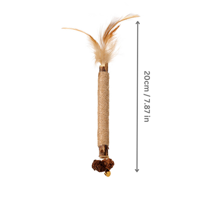 "Natural dental chew toy for cats, silvervine sticks promoting healthy teeth and playful activity, pet supplies."