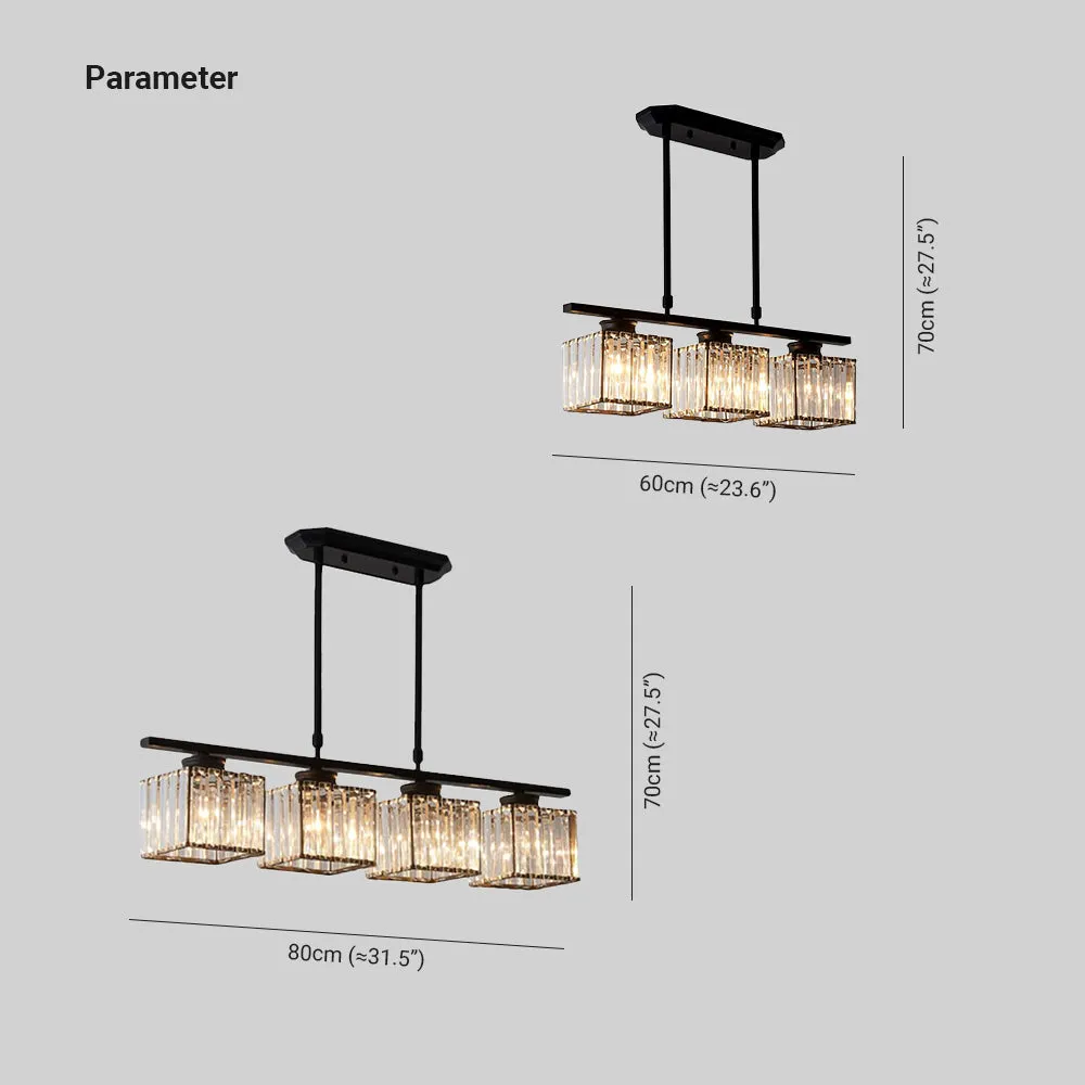 "Nordic multi-light glass pendant lamp with elegant glass shades, perfect for kitchen island or dining area centerpiece."