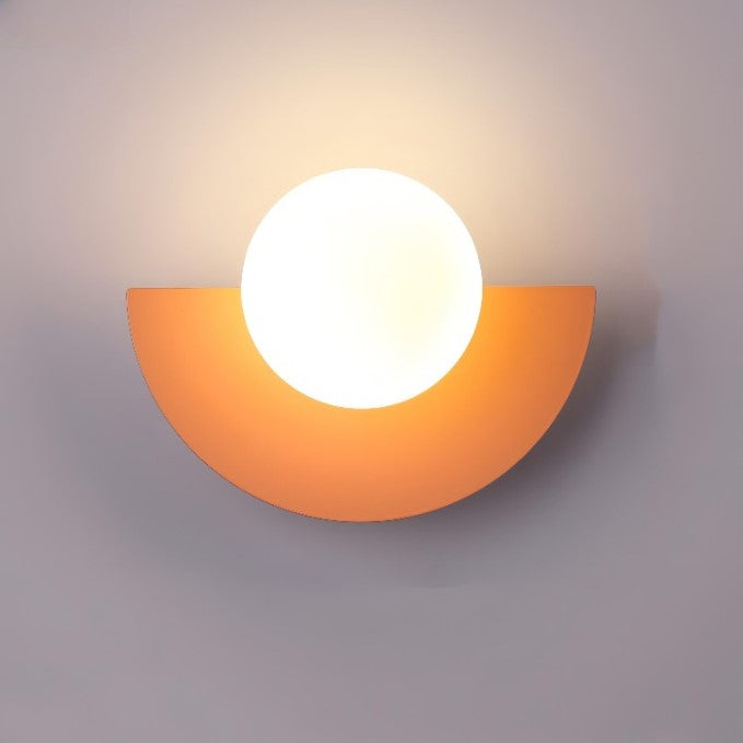 Nordic Style Metal Wall Lamp - Modern Semicircle LED Light