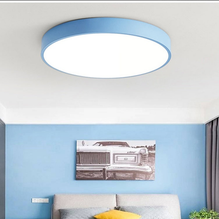 "Nordic Wooden Macaroon Ceiling Light with sleek wooden finish and minimalistic design, perfect for modern spaces."