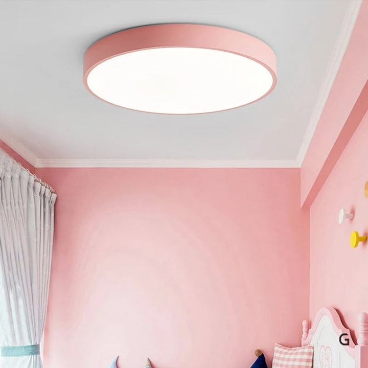 "Nordic Wooden Macaroon Ceiling Light with sleek wooden finish and minimalistic design, perfect for modern spaces."