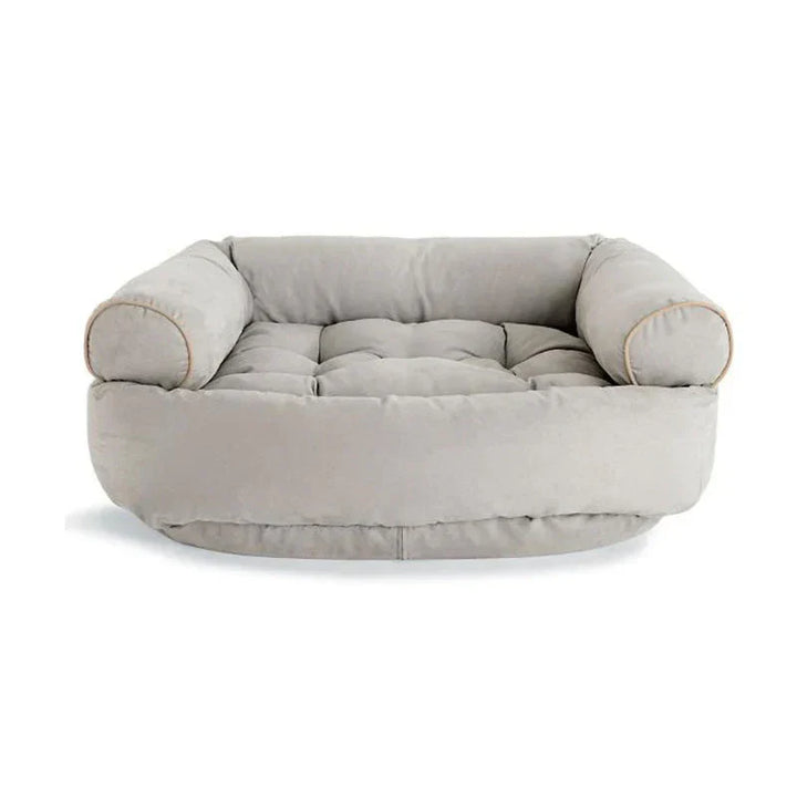 "Orthopedic dog sofa with cushioning, eco-friendly and stress-relieving, offering joint support and comfort for dogs."