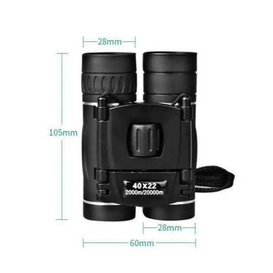 "Outdoor Adventure HD 40x22 binoculars with 40X magnification, wide view, sleek durable design, ideal for trekking or bird wa
