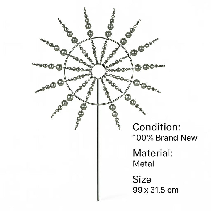 Outdoor anti-rust kinetic metal wind spinner with elegant wings, adds motion and charm to garden, perfect for year-round deco
