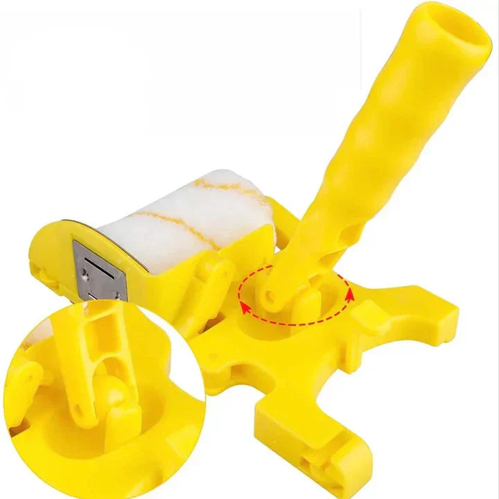 "Paint roller for sharp edges; ergonomic handle, high-quality roller fabric, ideal for walls and trim painting."