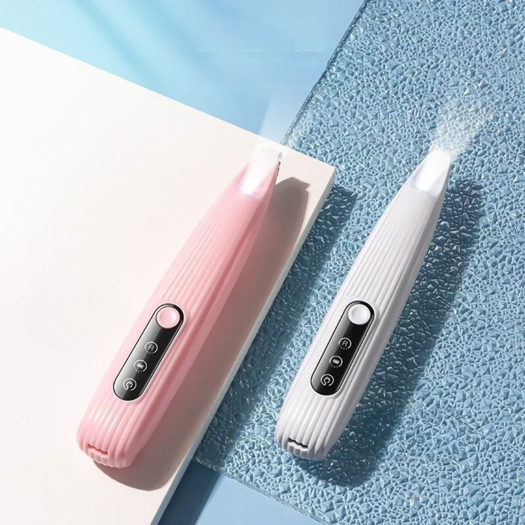 "Pet paw and fur trimmer for safe, gentle grooming, featuring rounded tips for trimming sensitive areas like paws and ears."