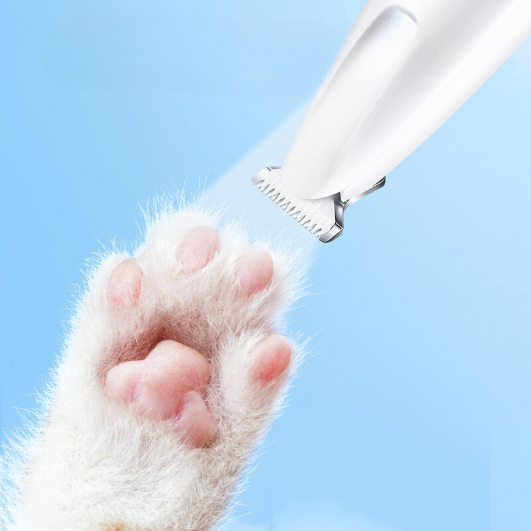 "Pet paw and fur trimmer for safe, gentle grooming, featuring rounded tips for trimming sensitive areas like paws and ears."