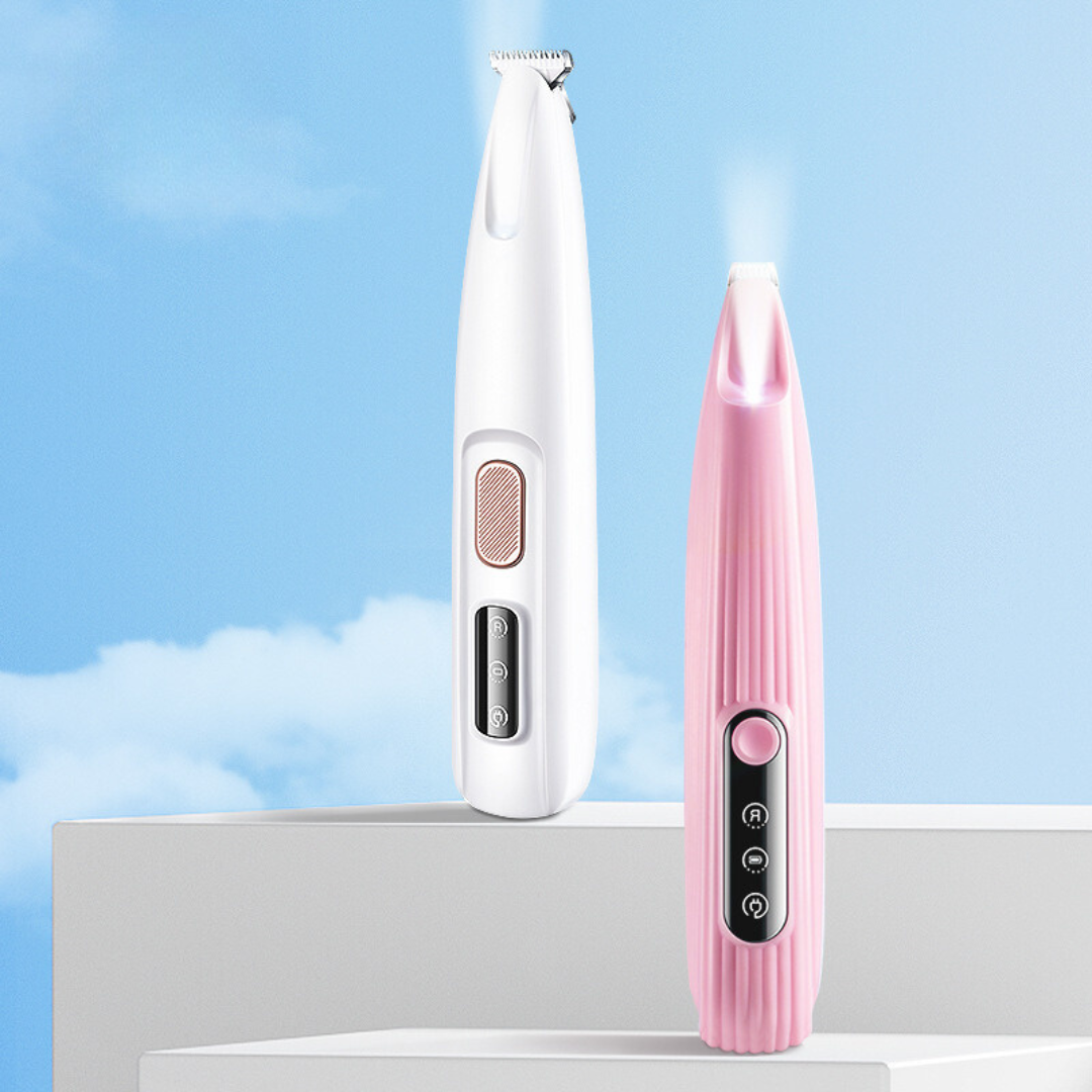 "Pet paw and fur trimmer for safe, gentle grooming, featuring rounded tips for trimming sensitive areas like paws and ears."