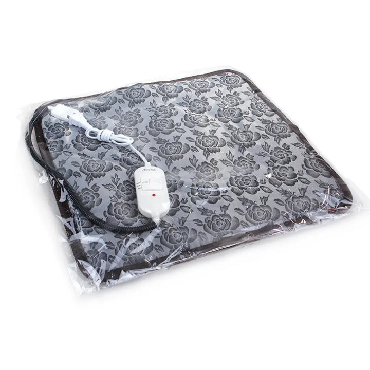 Pet warming electric mat with adjustable temperature and waterproof design, featuring a soft, plush surface for pet comfort.