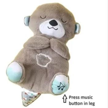 Plush teddy for kids with glowing nightlight, soothing heartbeat, realistic breathing; provides comfort and relaxation.