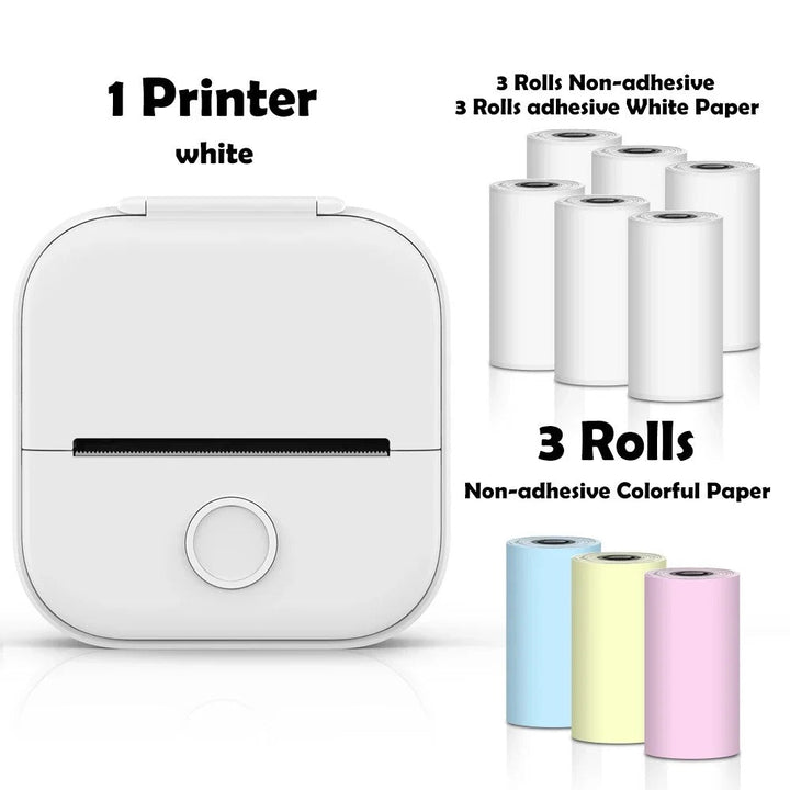 Pocket-sized inkless thermal photo printer. Sleek, compact design perfect for easy, portable instant printing.