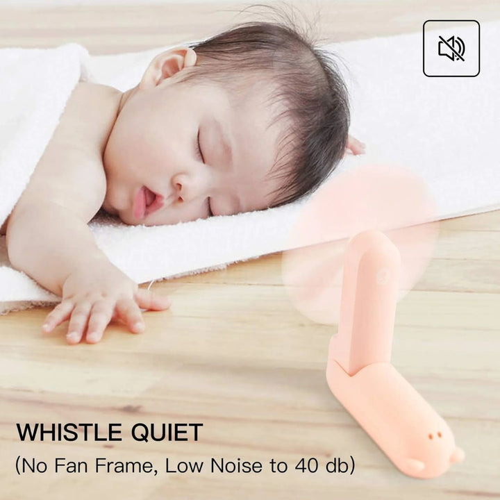 "Portable 3-in-1 mini fan with flashlight, power bank; sleek compact design, ideal for travel, outdoor activities."