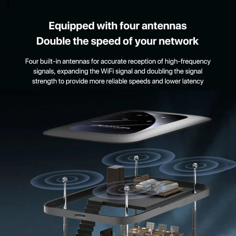 Portable WiFi Pro Booster for high-speed internet, compact design, white gadget for seamless connectivity anywhere.