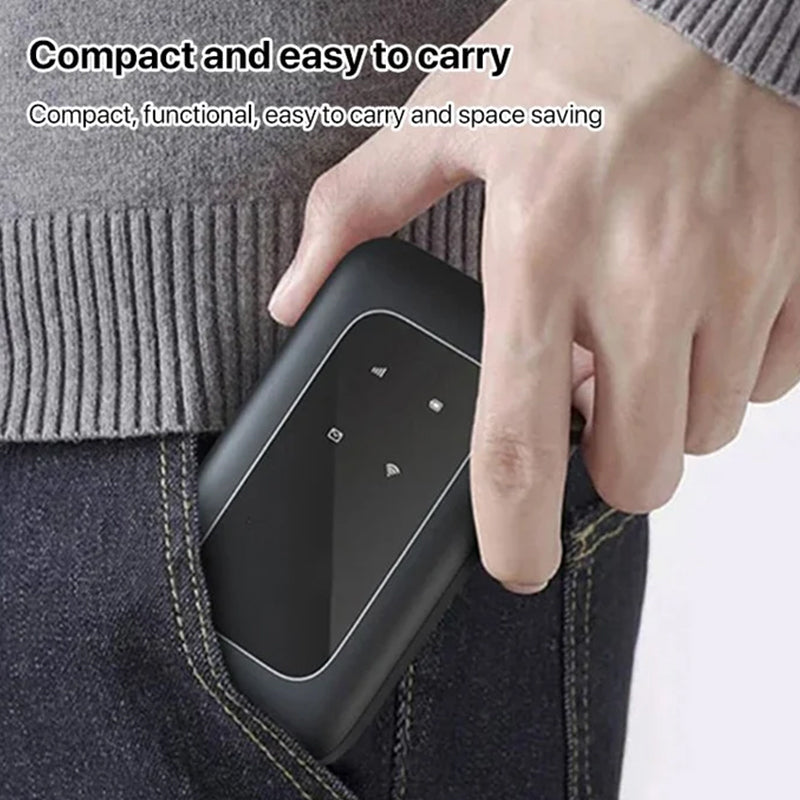 Portable WiFi Pro Booster for high-speed internet, compact design, white gadget for seamless connectivity anywhere.