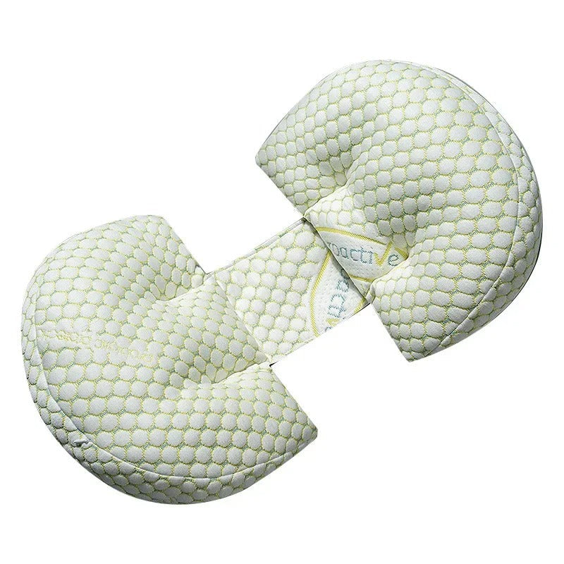 "Premium maternity body pillow with cotton cover, ergonomic design, full-body support for comfort and alignment, hypoallergen
