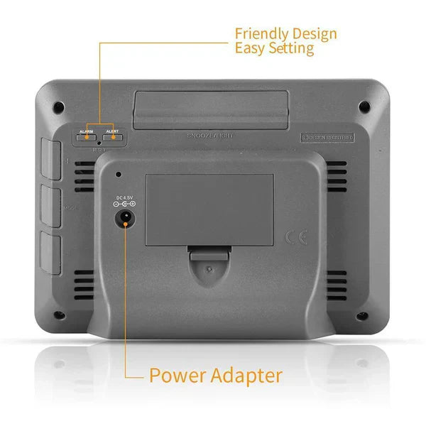 Premium wireless home weather station with vibrant LCD display, dynamic icons, and sleek design for accurate indoor/outdoor d