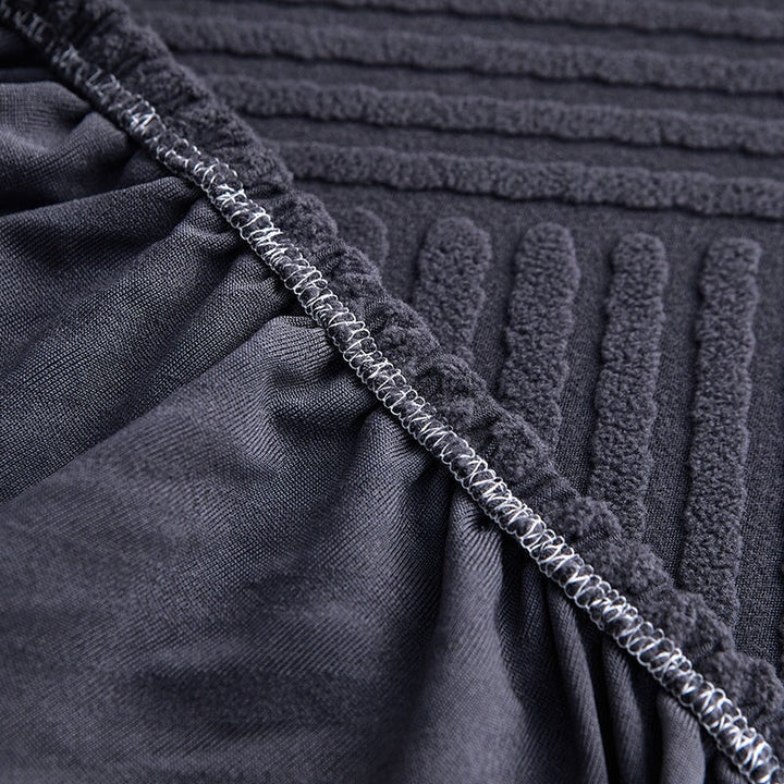 "Premium zig zag sectional sofa cover; modern, durable fabric, adds style and protection; ideal for pet-friendly homes."