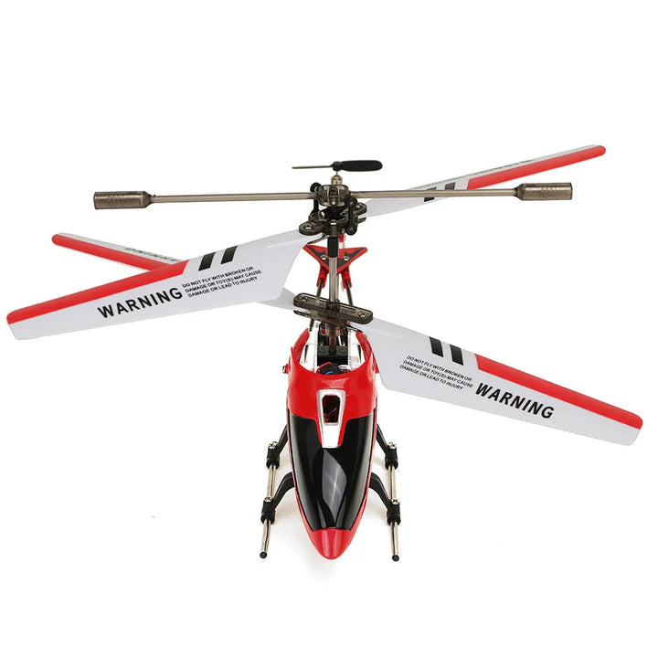Red Hercules Unbreakable Mini RC Helicopter with Gyro, robust design, vivid hue, metal frame, ideal for kids and beginners.