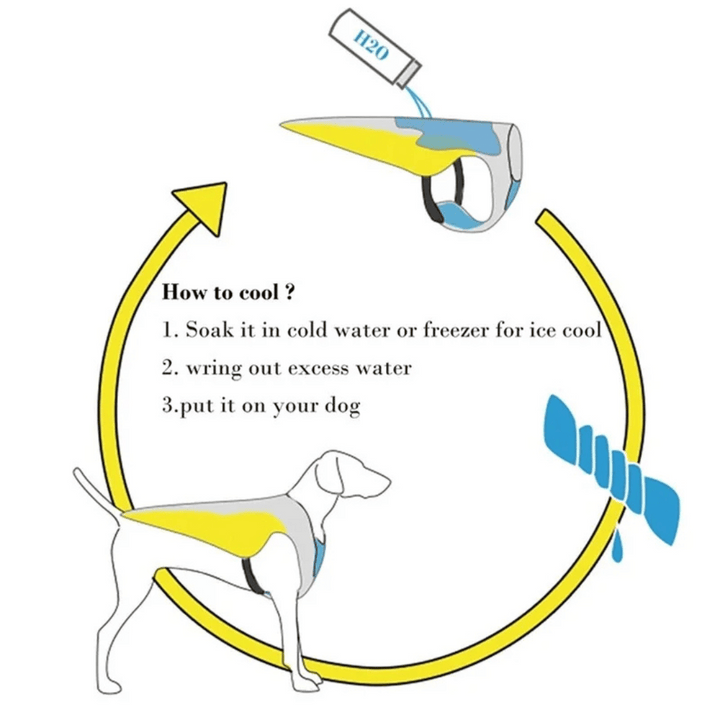 Reflective adjustable dog life jacket with buoyant support, high visibility colors, and emergency handle for water safety.