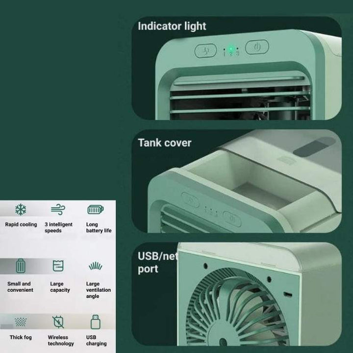 "Sleek, compact portable air conditioner with adjustable cooling, ideal for small spaces and seamless modern design integrati