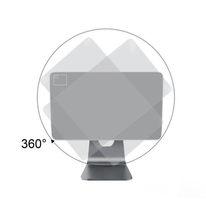 "Sleek magnetic iPad stand holder for home office, compatible with iPad Pro and Air, enhancing modern desk aesthetics."