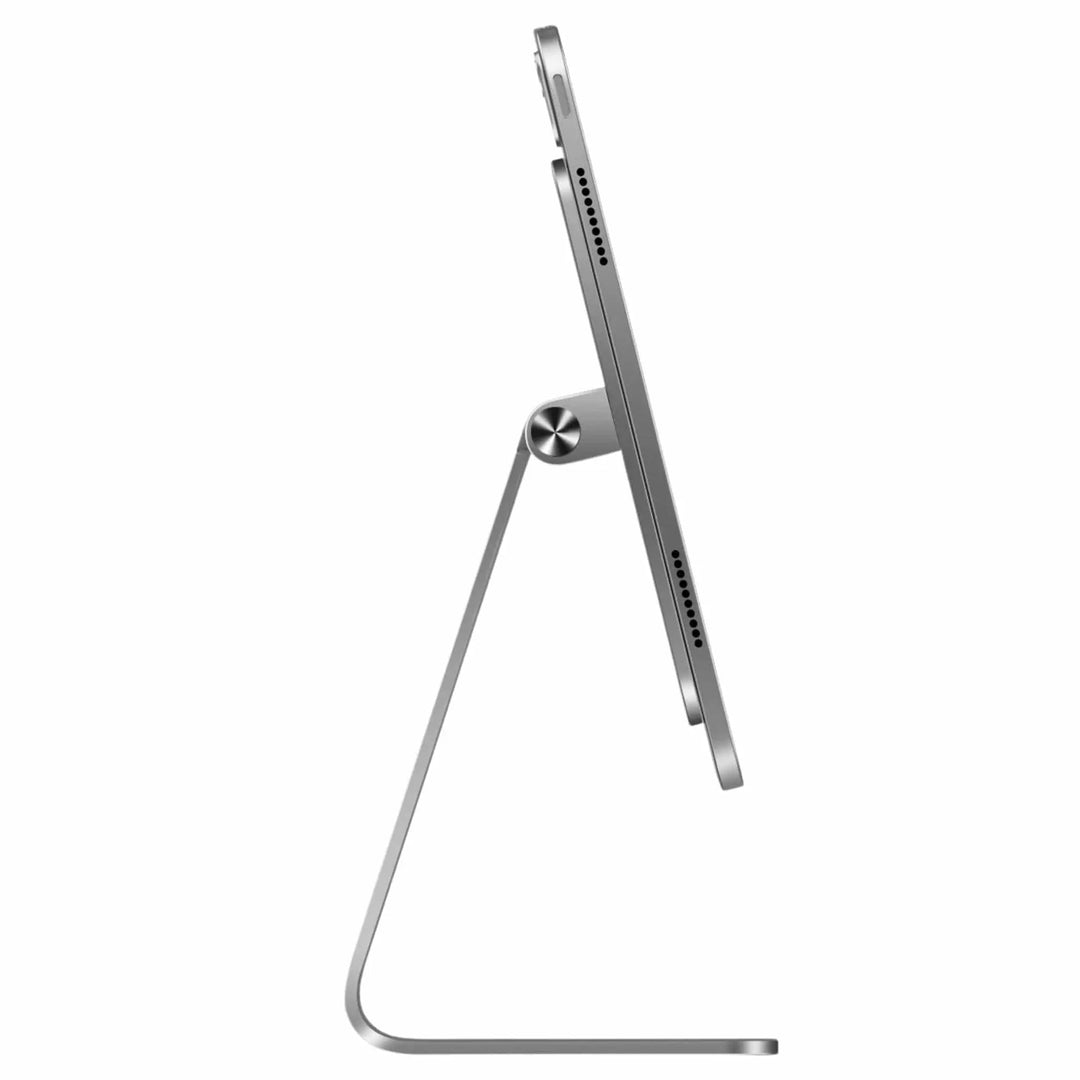"Sleek magnetic iPad stand holder for home office, compatible with iPad Pro and Air, enhancing modern desk aesthetics."
