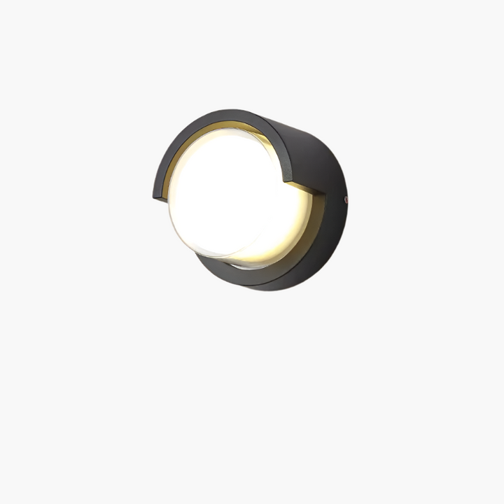 Sleek outdoor wall lamp with motion sensor and LED light, featuring IP65 waterproof rating and minimalist geometric design.