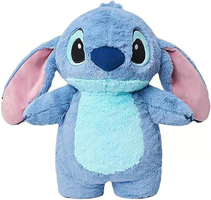 "Soft plush Stitch hot water bottle for cozy winter warmth, perfect cuddly companion with cute design and 500 ml capacity."