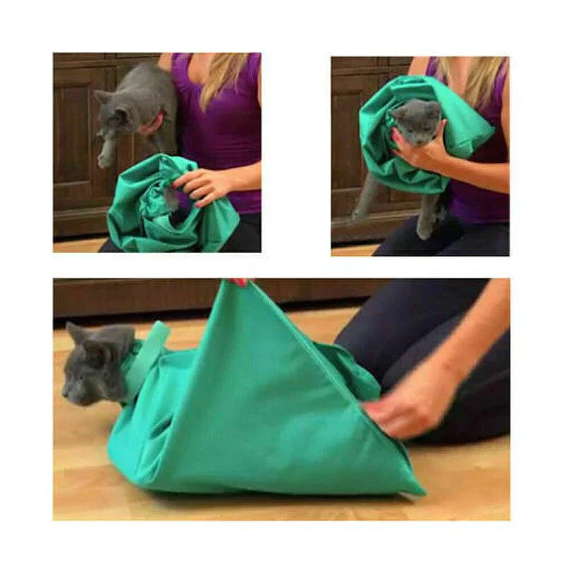 "Soft, secure cat travel bag for stress-free journeys; ergonomically designed, ultra-soft material, compact and lightweight."