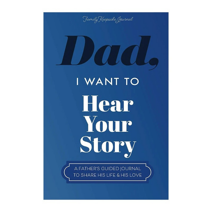 SoulStories Guided Journal, elegant design for family memories, prompts for storytelling, available styles: Dad, Mom, Grandpa
