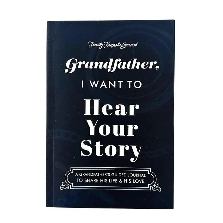 SoulStories Guided Journal, elegant design for family memories, prompts for storytelling, available styles: Dad, Mom, Grandpa