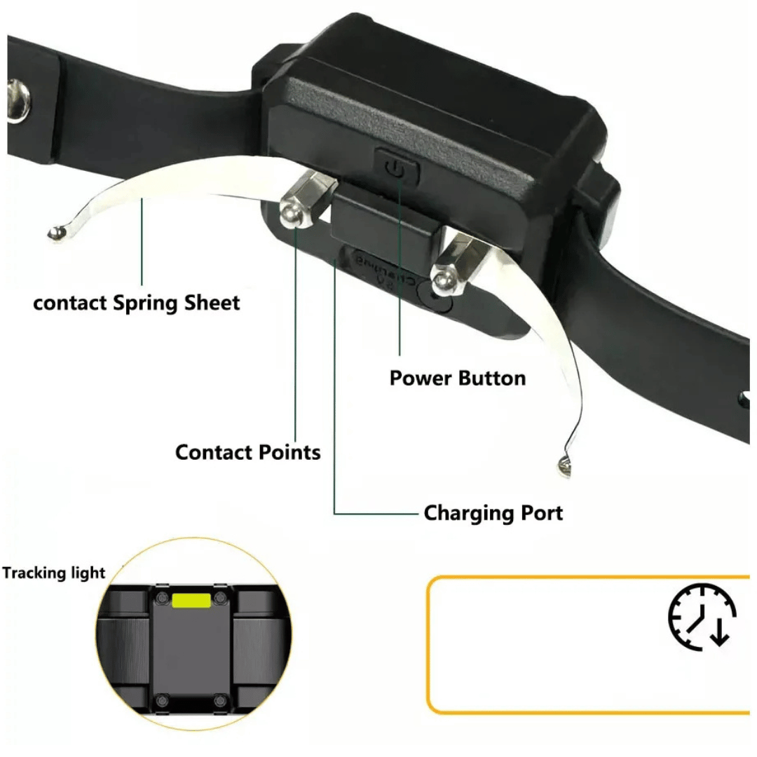 "Sturdy waterproof large dog training collar with 1 mile remote range, ideal for big breeds, shown in outdoor setting"