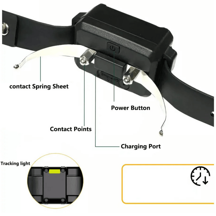 "Sturdy waterproof large dog training collar with 1 mile remote range, ideal for big breeds, shown in outdoor setting"