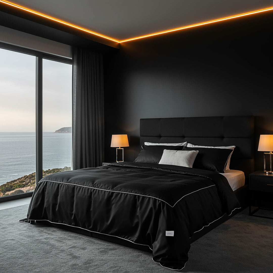 "Ultra-soft bed sheet set with elegant quilted texture, available in double, queen, king sizes for luxurious comfort."