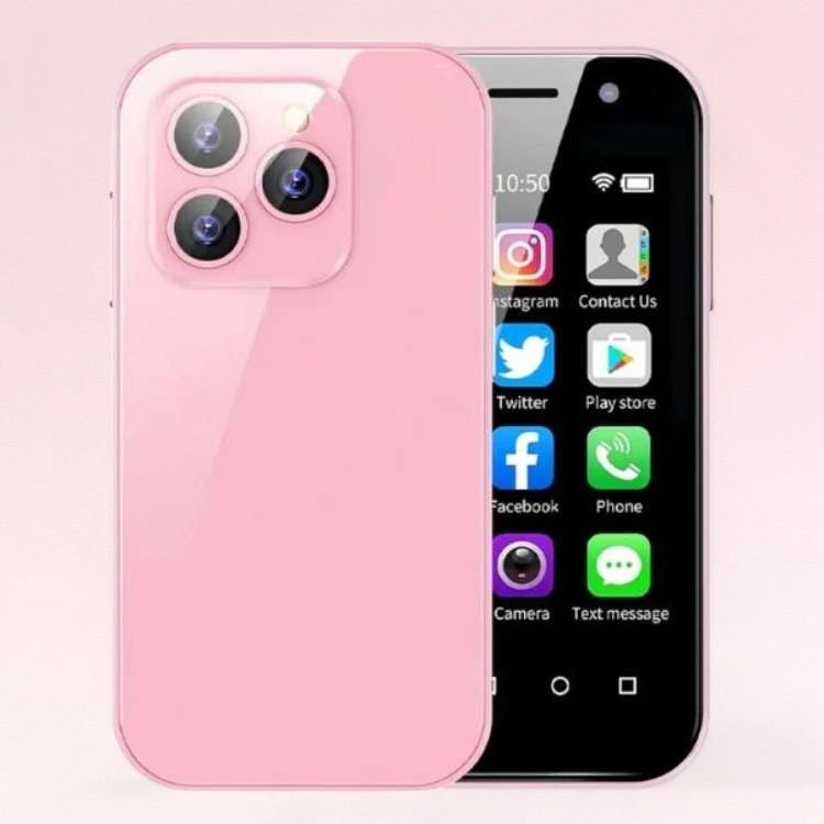 "UltraLite Compact Mini Phone, 3.0 inch HD, smooth edges, lightweight travel-friendly, with Bluetooth, sleek design."
