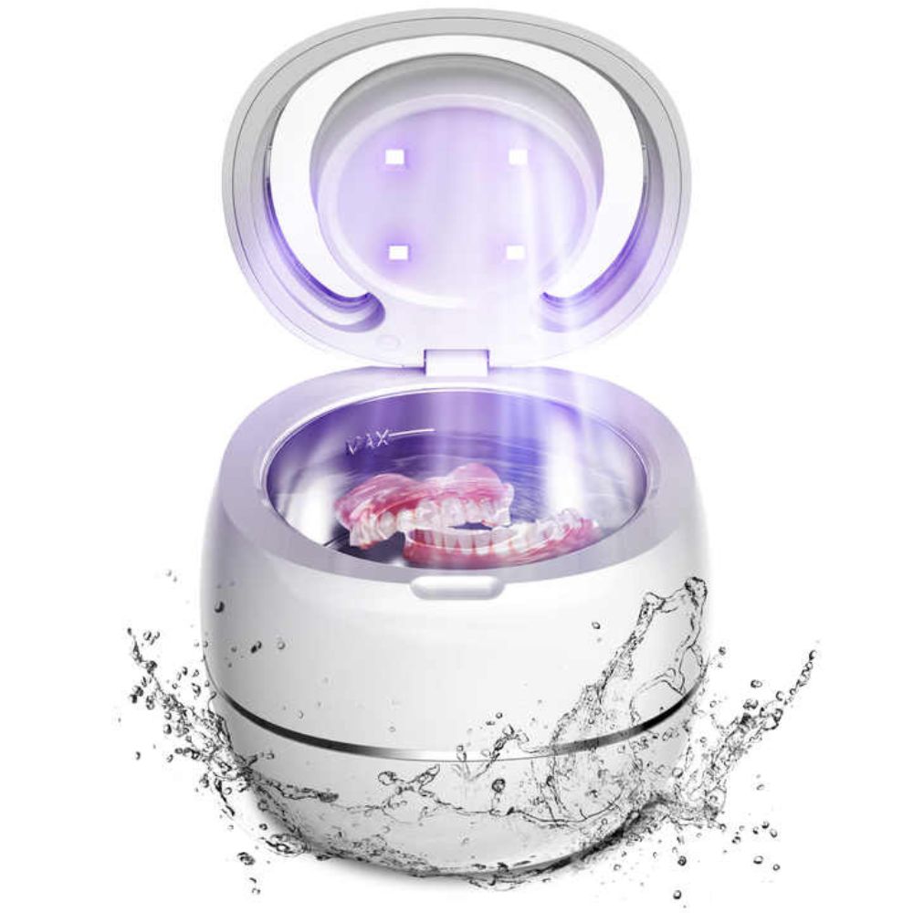 Ultrasonic Portable Denture Cleaner: Compact, sleek design, uses advanced ultrasonic tech for effective denture hygiene every
