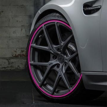 "Unisex alloy wheel rim protector, high adhesion, prevents kerb scrapes, vibrant colors, DIY installation, durable rubber."