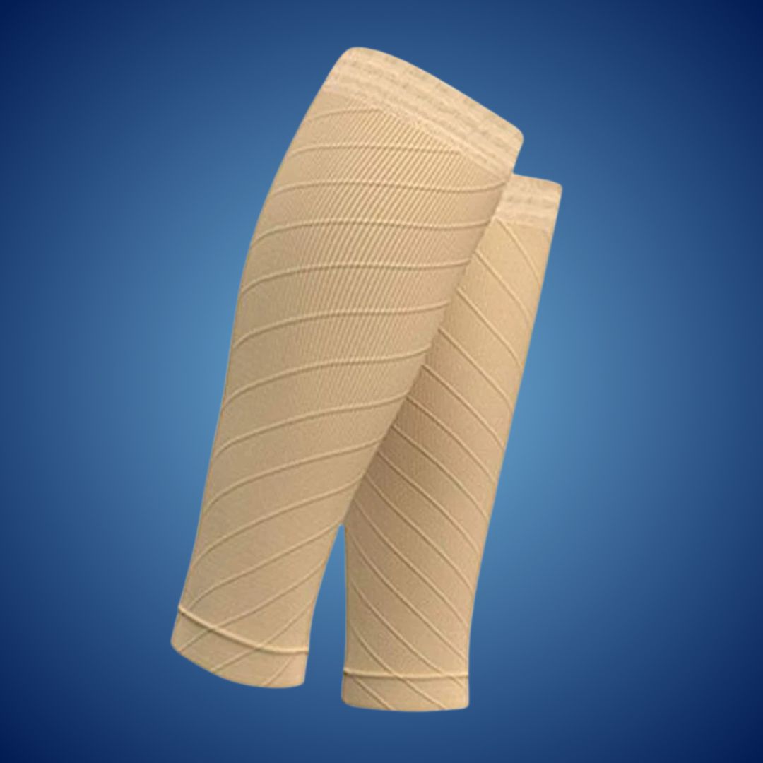 "Unisex calf compression sleeves in sleek design for enhanced circulation, available in various colors for pain relief and co