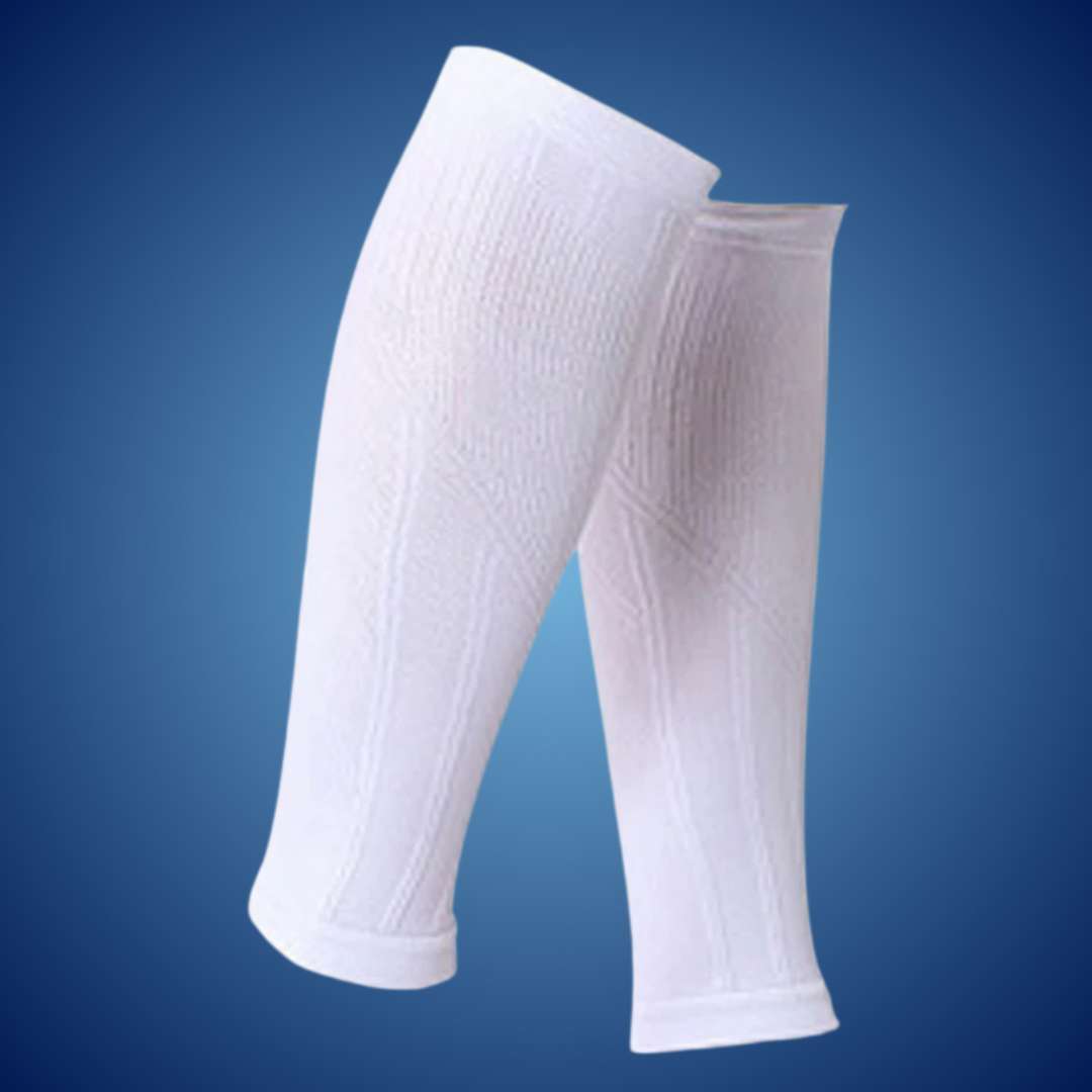 "Unisex calf compression sleeves in sleek design for enhanced circulation, available in various colors for pain relief and co