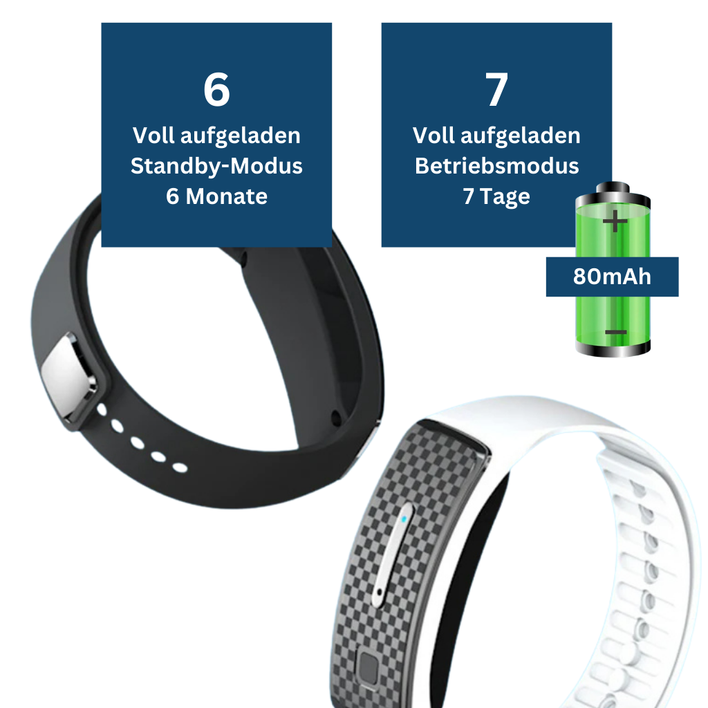 "Unisex eco-friendly mosquito repellent bracelet in black, adjustable strap, sleek design, effective outdoor protection."