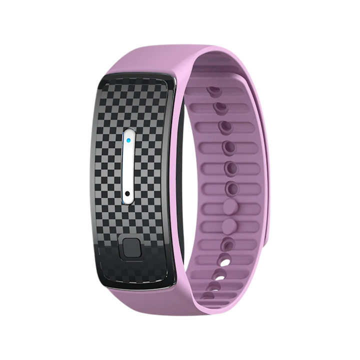 "Unisex eco-friendly mosquito repellent bracelet in black, adjustable strap, sleek design, effective outdoor protection."