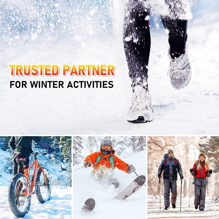 "Unisex heated insoles with rechargeable warmth, fits most shoes, ideal for cold weather, features wireless and adjustable he