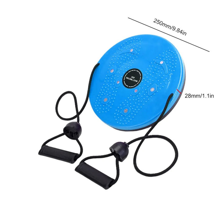 Unisex magnetic waist twisting disc in vibrant colors with massage points, enhancing balance, core strength, and flexibility.