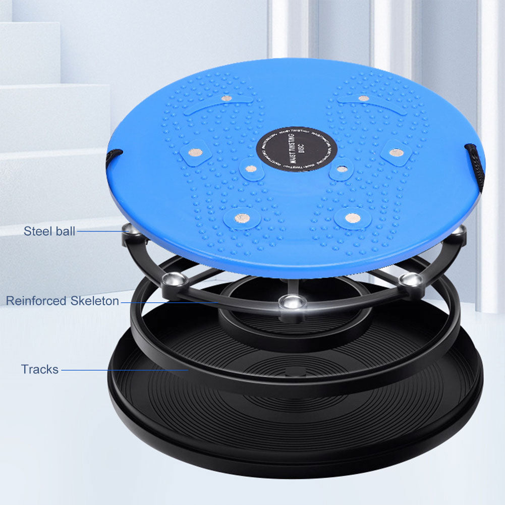 Unisex magnetic waist twisting disc in vibrant colors with massage points, enhancing balance, core strength, and flexibility.