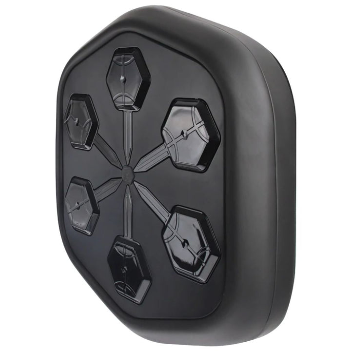 "Unisex Rhythm Punch Max Boxing Trainer with sleek design, digital display, music sync feature for immersive home gym workout